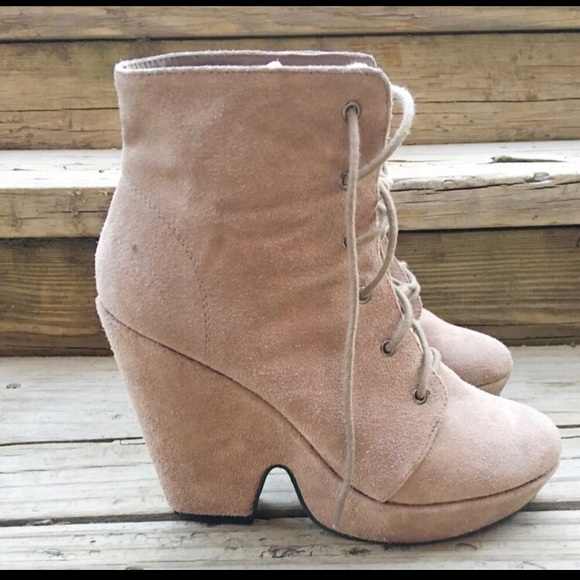 Urban Outfitters Ecote Suede Platform Boots Sz - Picture 4 of 5